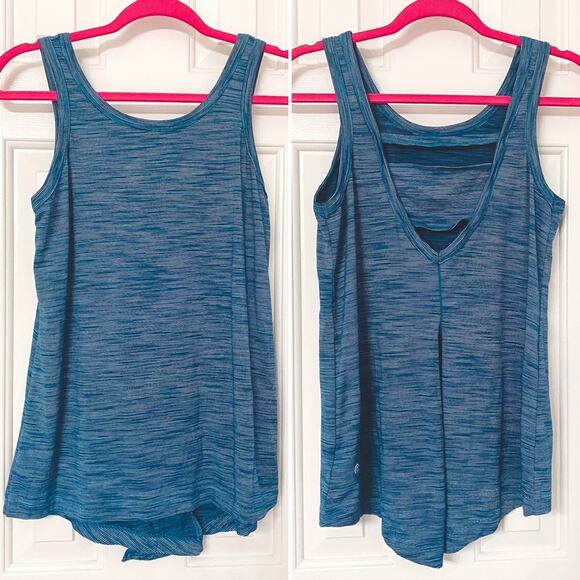 C9 CHAMPION • Blue Stripe Open Back Athletic Workout Tank Top - Picture 1 of 9